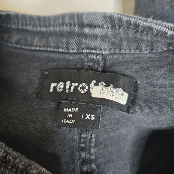 RETROFETE black denim puff sleeve Kiara utility jumpsuit XS - Picture 7 of 12